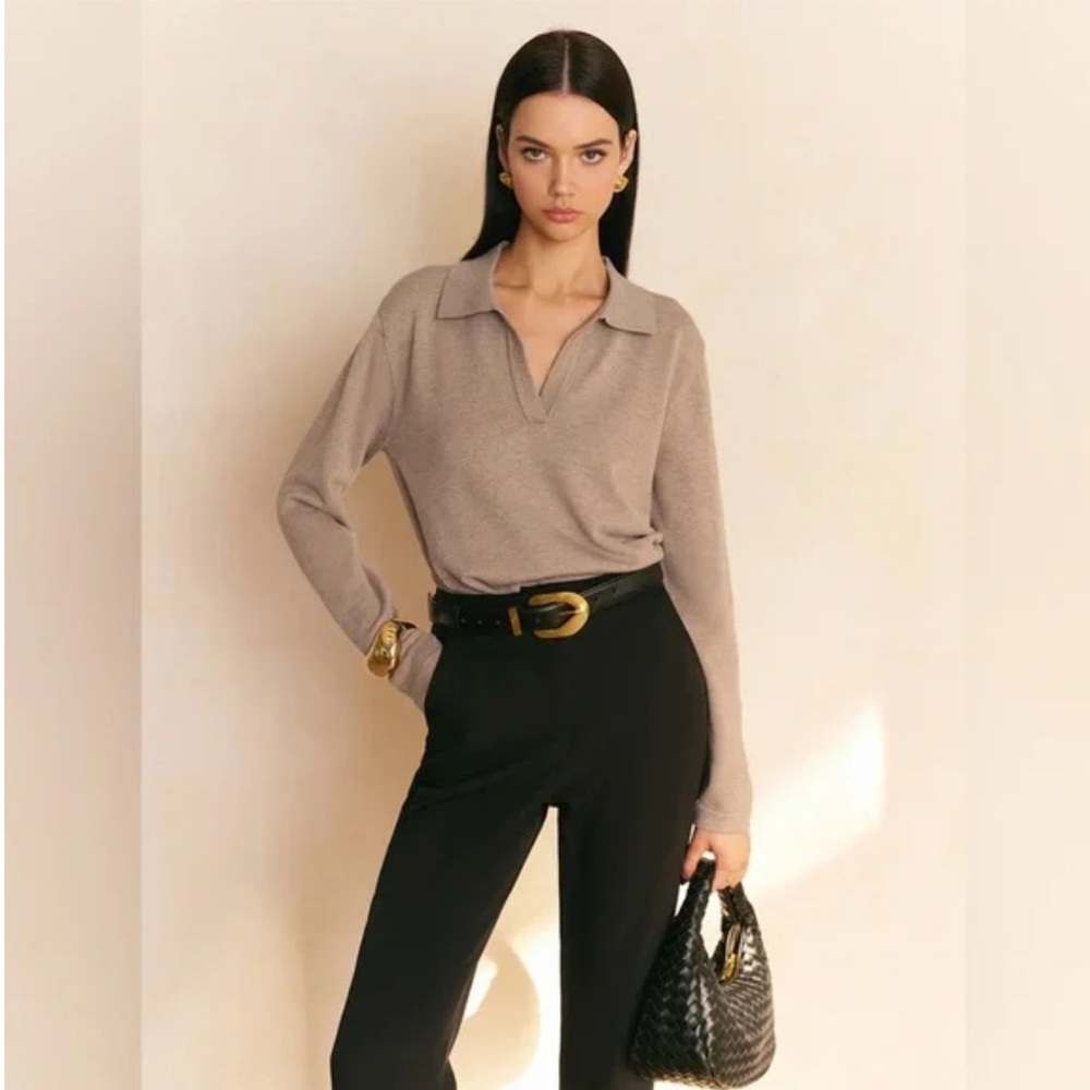COMMENSE Leisure Collared Pullover Sweater - size Medium